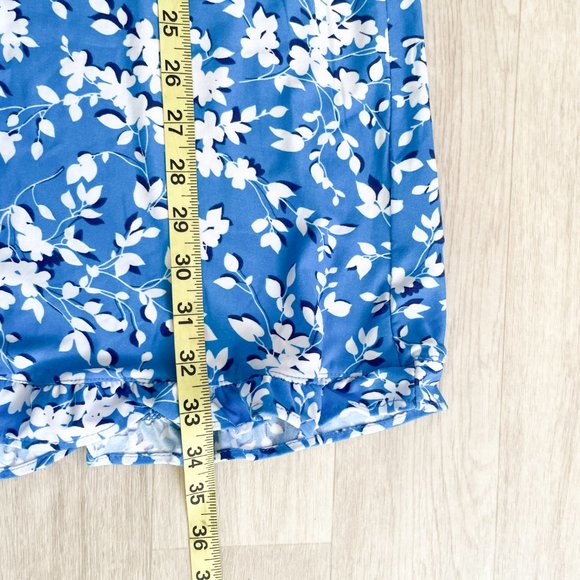 Draper James Ruffle Nightie in Blue Shadow Floral Size Small - Picture 8 of 8